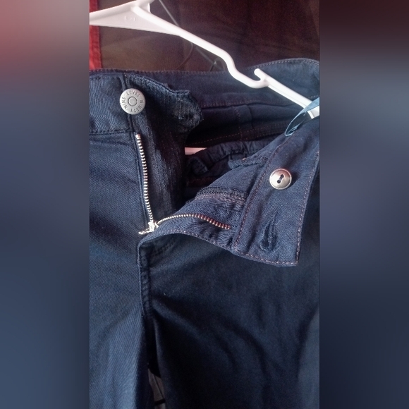 LEVEL 99 Premium Denim Riley Moto skinny jeans size 27 dark blue - Picture 4 of 8